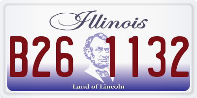 IL license plate B261132