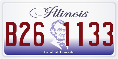 IL license plate B261133