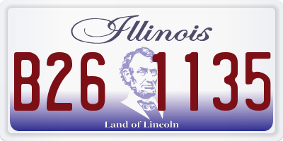 IL license plate B261135
