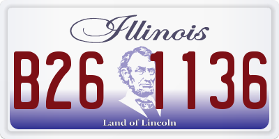 IL license plate B261136