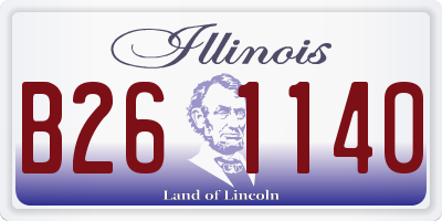 IL license plate B261140