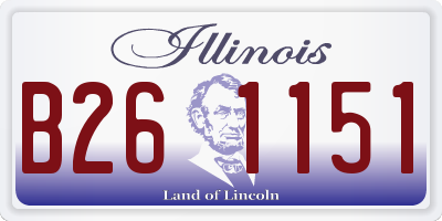 IL license plate B261151