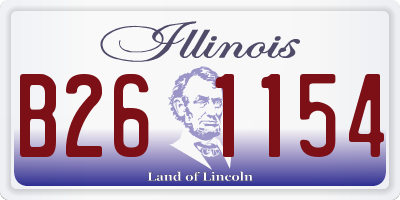 IL license plate B261154