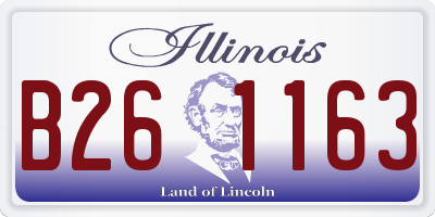 IL license plate B261163