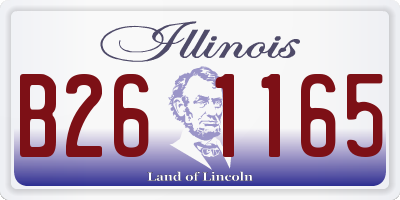 IL license plate B261165