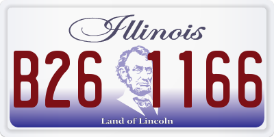 IL license plate B261166