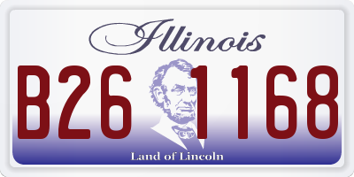 IL license plate B261168