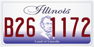 IL license plate B261172