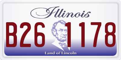 IL license plate B261178