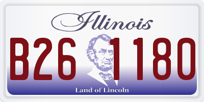 IL license plate B261180