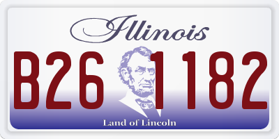 IL license plate B261182