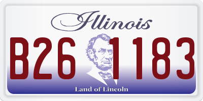 IL license plate B261183