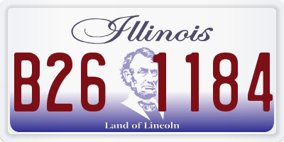 IL license plate B261184