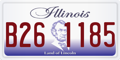 IL license plate B261185