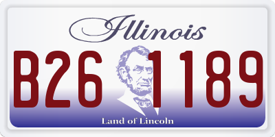 IL license plate B261189