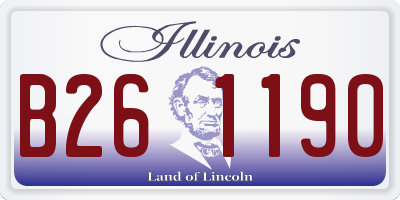 IL license plate B261190