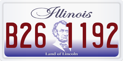 IL license plate B261192