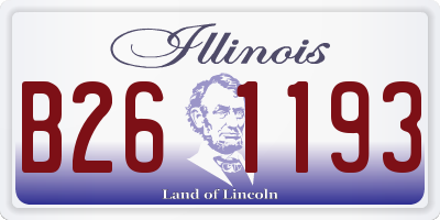 IL license plate B261193