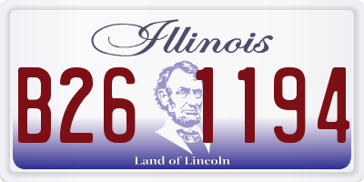 IL license plate B261194