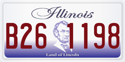 IL license plate B261198