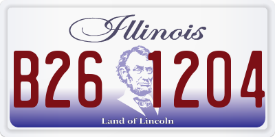 IL license plate B261204