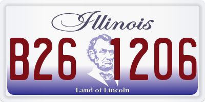 IL license plate B261206