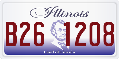 IL license plate B261208