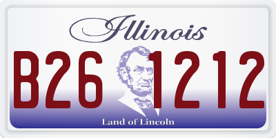 IL license plate B261212