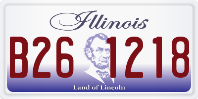 IL license plate B261218