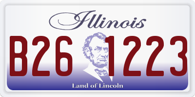IL license plate B261223