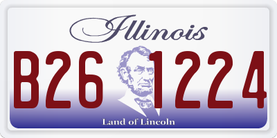 IL license plate B261224