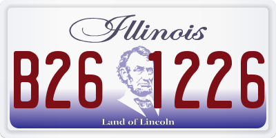 IL license plate B261226