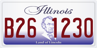 IL license plate B261230