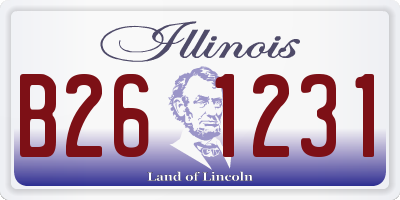 IL license plate B261231