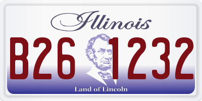 IL license plate B261232