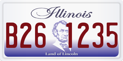 IL license plate B261235