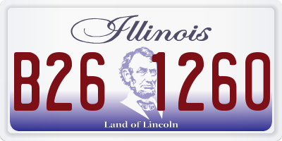 IL license plate B261260