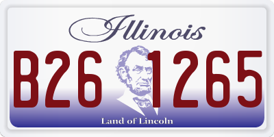 IL license plate B261265