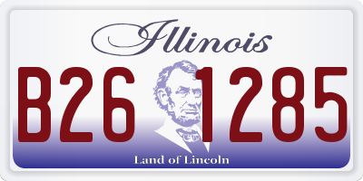 IL license plate B261285
