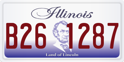 IL license plate B261287