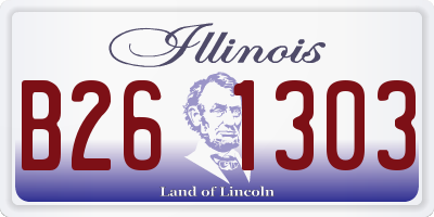 IL license plate B261303
