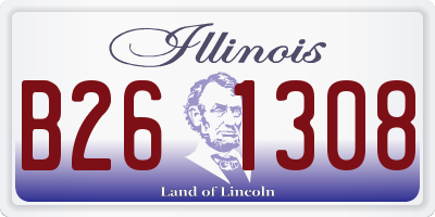 IL license plate B261308