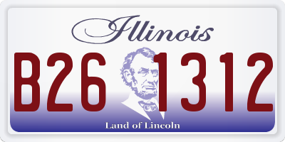 IL license plate B261312