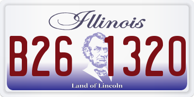 IL license plate B261320