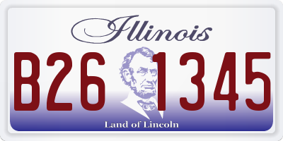 IL license plate B261345