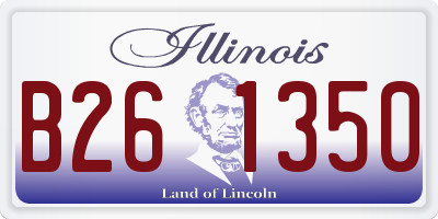 IL license plate B261350