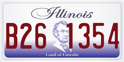 IL license plate B261354