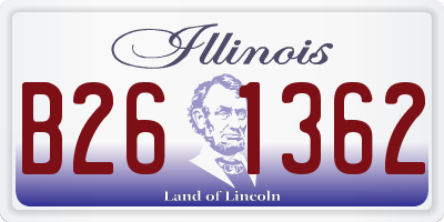 IL license plate B261362