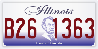 IL license plate B261363