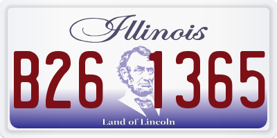 IL license plate B261365